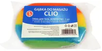 Gąbka kąpielowa CLIO masaż, tęcza owal