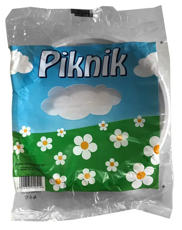Piknik party Talerz papierowy 23cm 20szt