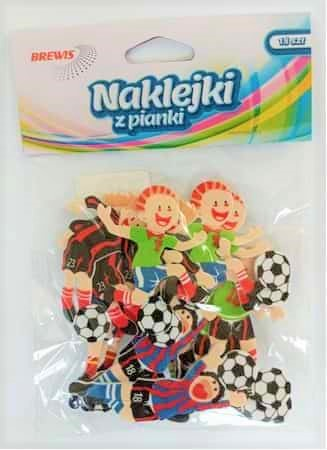 Naklejki z pianki Football - zestaw motywów sportowych z postaciami i piłkami nożnymi