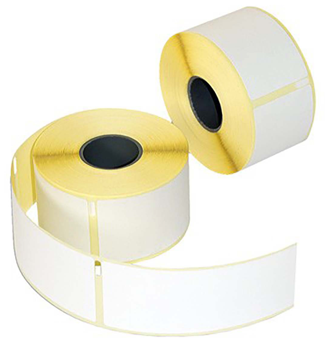 Etykieta termiczna 40x30mm 2000szt na rolce, biały papier, żółty rdzeń