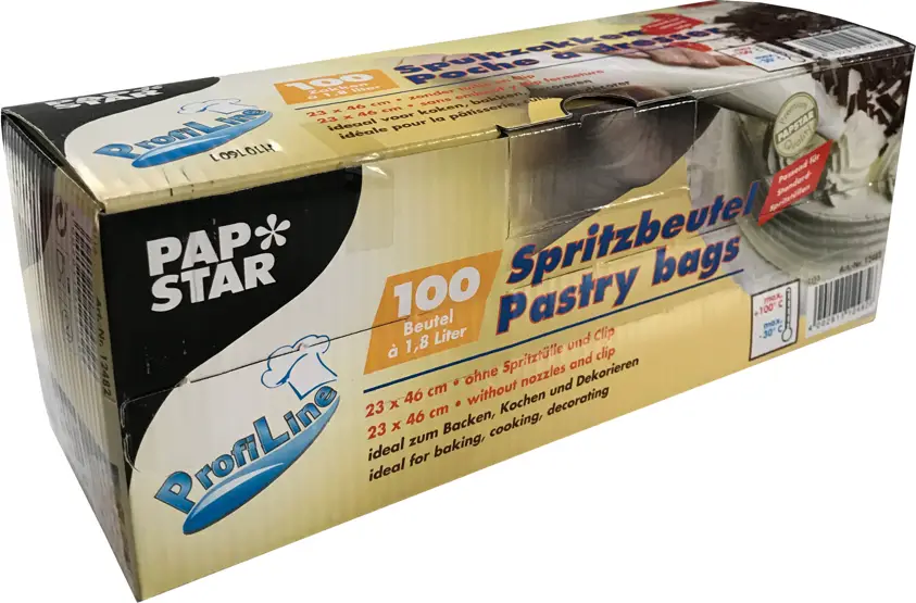 Rękaw CUKIERNICZY foliowy 1,8L 100szt do wyciskania kremu 46cm/23cm