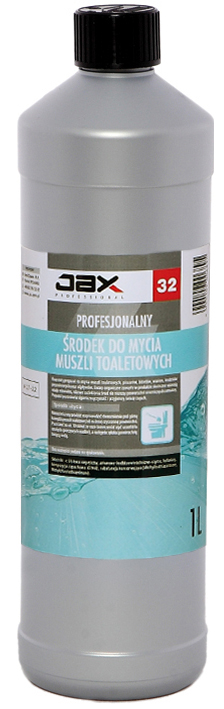 JAX do mycia MUSZLI TOALETOWYCH 32 1L JAX do mycia muszli toaletowych 1L profesjonalny środek czyszczący w plastikowej butelce