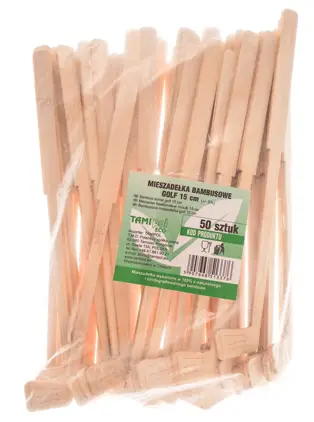 Ekologiczne mieszadełko wykonane z lekkiego drewna, wytrzymałe, wygodne w użytkowaniu. Elegancka alternatywa dla mieszadeł wykonanych z tworzyw sztucznych. Przeznaczone są zarówno do napojów zimnych jak i ciepłych. Produkt posiada atesty do kontaktu z ...