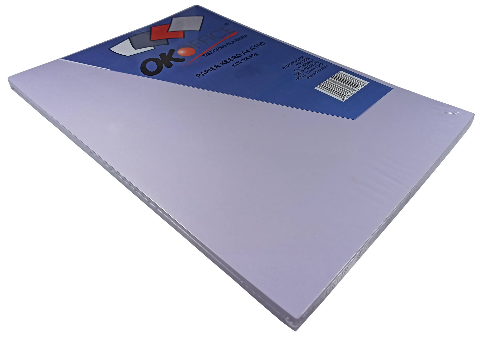 Papier kolorowy A4 80g mix kolorów 100 arkuszy w opakowaniu