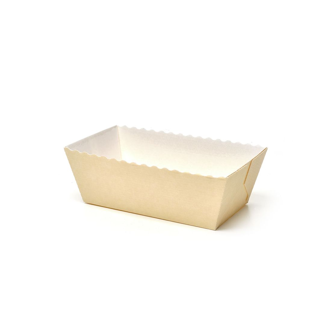 Foremka papierowa Easy Bake prostokątna beżowa do pieczenia, rozmiar 92x64x50 mm