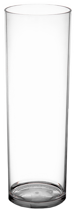 Szklanka Long Drink z poliwęglanu, transparentna, cylindryczna, pojemność 220ml, wys. 15,3cm.