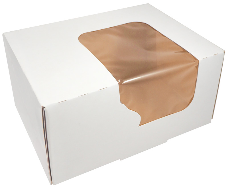 Jednoczęściowe pudełko cukiernicze do pakowania ciast. Wykonane z gładkiego kartonu białego na zewnątrz, a brązowego (kraftowego) wewnątrz pudełka.

     *Wymiary: 16,5x11x8 cm
     *Z okienkiem
     *Opakowanie zapewnia bezpieczny transport wypiek...