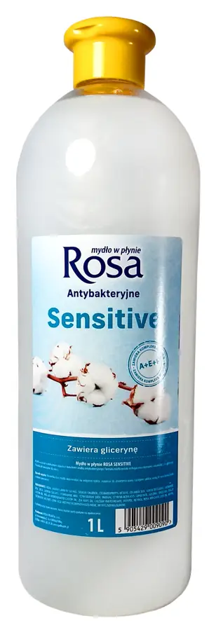 Mydło w płynie do rąk Rosa Sensitive białe 1L