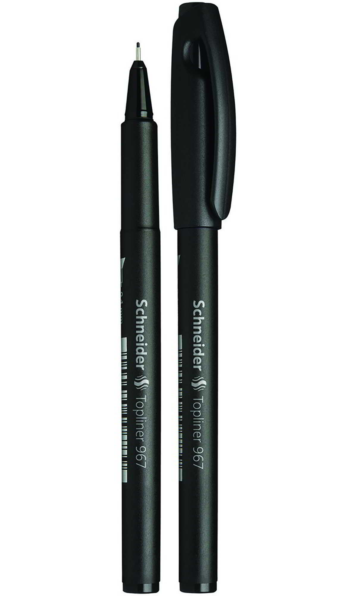 Cienkopis Schneider Topliner 967 czarny 0,4mm z metalową oprawką i zatyczką