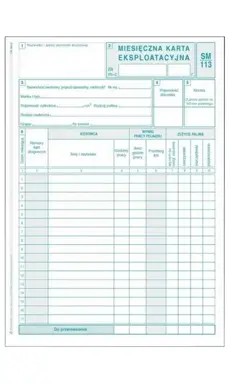DR MKE Miesięczna Karta Ekspl. A5 (SM/113)