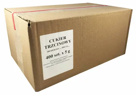 Cukier Trzcinowy DELTA 5g  400szt piramidki