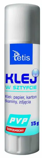 Klej w sztyfcie PVP 15g TETISBG112-B
