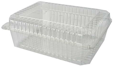 Prostokątny pojemnik wykonany z przeźroczystego tworzywa, idealny do transportu, przechowywania owoców itp. Dzięki zamykanej pokrywce zawartość jest lepiej chroniona przed uszkodzeniami, dłużej zachowuje świeżość. Opakowanie zawiera: 100 szt. Pojemność...