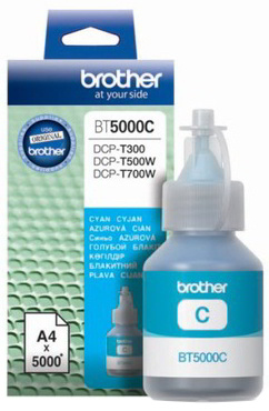 Tusz Brother BT5000C cyan 41,8ml do drukarek DCP-T300/T500/T700