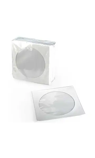 Koperta papierowa na CD, rozmiar: (125x125mm), zamykane bez kleju. Gramatura: 80gr. 100szt. w opakowaniu