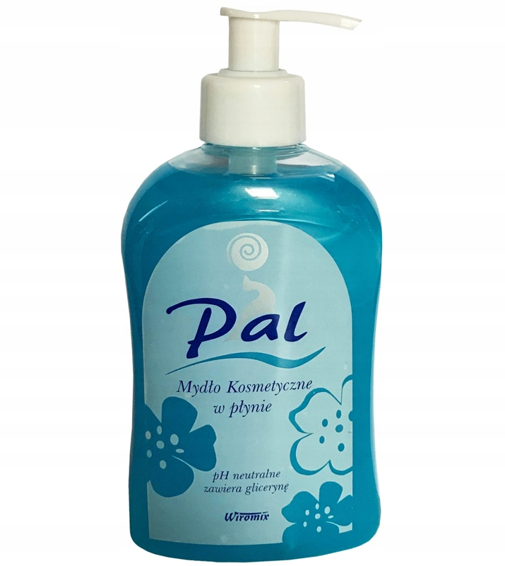 Mydło w płynie PAL glicerynowe 500ml niebieskie morskie z pompką.