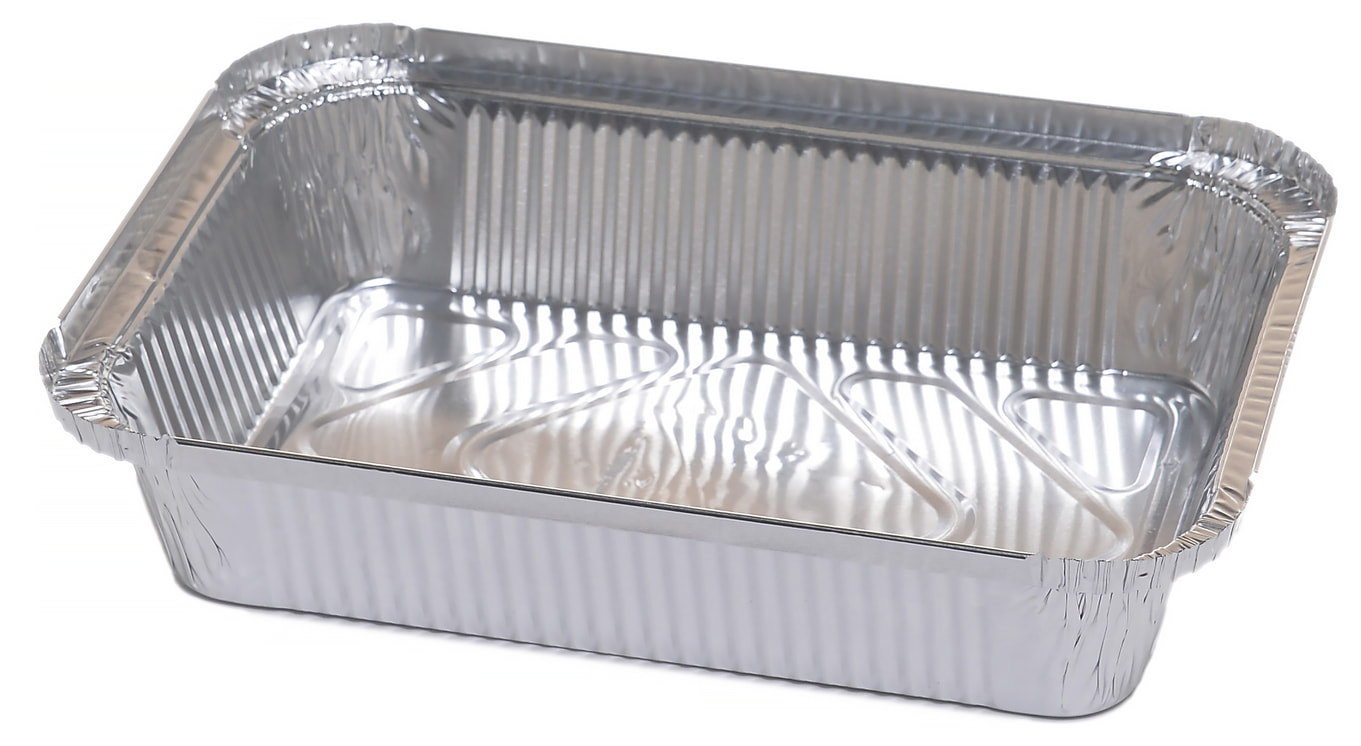 Foremka alu R209-R63L 212x147x40 870ml 1szt do zamykania Foremka aluminiowa 870ml prostokątna ze składanymi uuszkami do zamykania, srebrna.