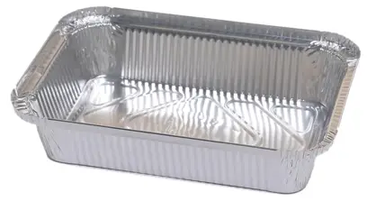Foremka alu R209-R63L 212x147x40 870ml 1szt do zamykania Foremka aluminiowa 870ml prostokątna ze składanymi uuszkami do zamykania, srebrna.