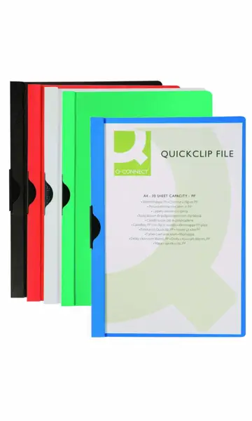 Skoroszyt PCV z metalowym klipsem A4na 30 kart