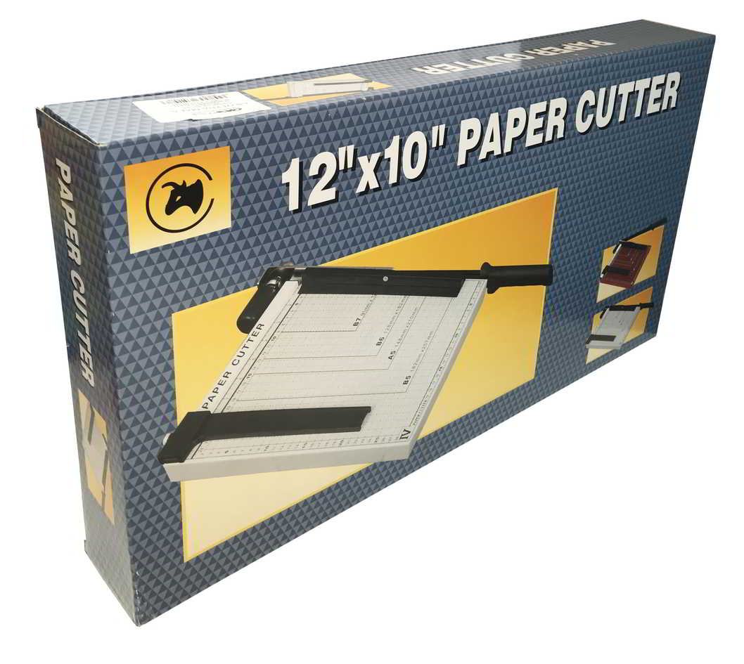 Gilotyna do papieru A4 Niezastąpione urządzenie w biurze, precyzja cięcia gilotyny daleko pozostawia w tle tradycyjny sposób cięcia papieru. Gilotyną wyrównuje się dokumenty, przecina kartki, czy odcina perforację. Format: A4.