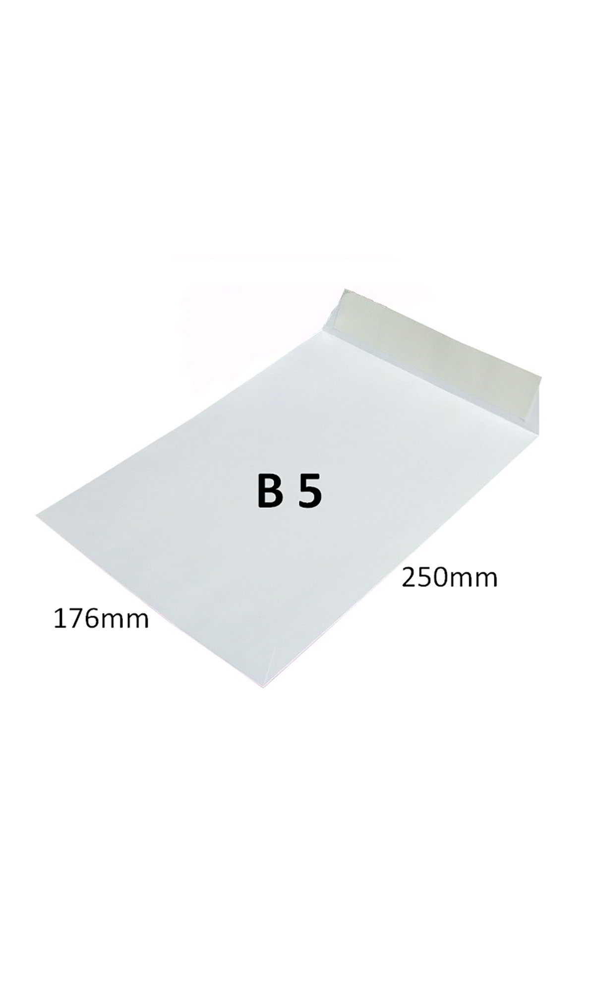 Koperta biała B5 176x250mm z paskiem samoklejącym, 10 sztuk w opakowaniu