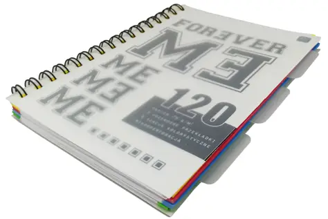 Kołozeszyt A5 120kart.z przekładkami