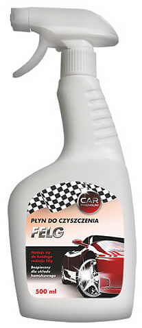 CAR PREMIUM płyn do czyszczenia felg 500 ml w białej butelce z rozpylaczem