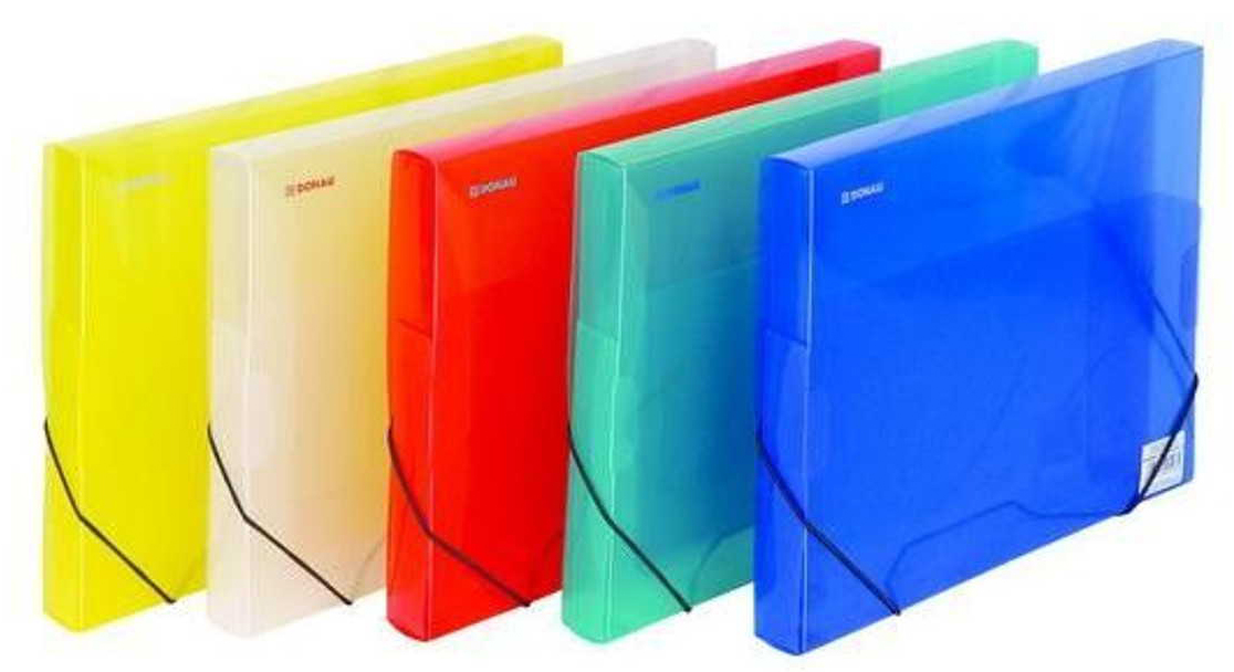 Teczka PP z gumką A4 Penmate PP-102 w kolorach żółtym, białym, czerwonym, miętowym i niebieskim