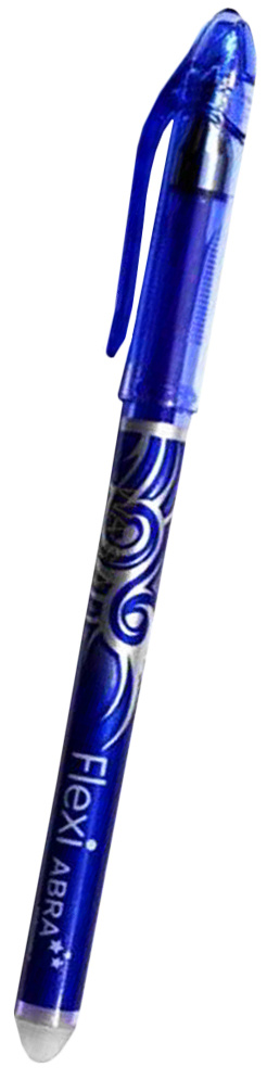 Długopis Ścieralny Flexi ABRAZWYKŁY NIEBIESKI Specjalna formuła atramentu umożliwia usuwanie wcześniej zapisanego tekstu i nanoszenie poprawek. Wymazywanie termiczne poprzez pocieranie gumką. Nowoczesny kształt. Linia pisania: 0,5mm.