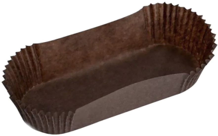 Papilotki Owalne Keksowe 162x73x54 BRĄZOWE Papilotki owalne keksowe brązowe 162x73x54mm do pieczenia i ekspozycji wyrobów