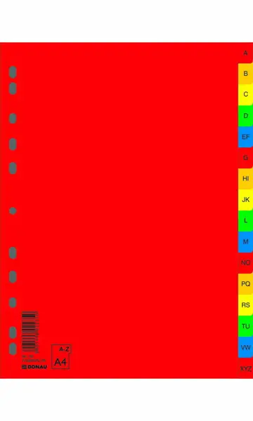 Przekładka A4 kolor A-Z czerwona