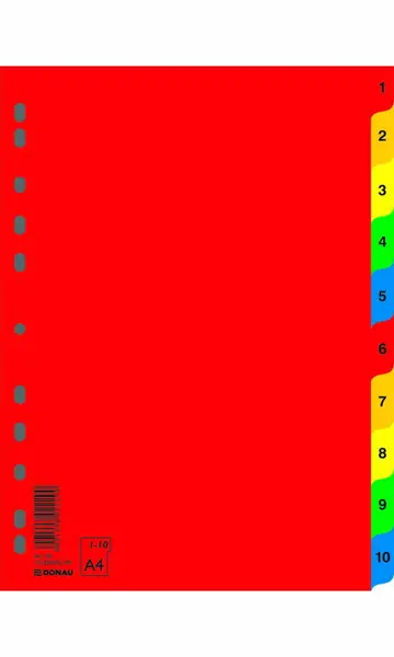 Przekładka A4 KART.numeryczna 1-10 KF00162