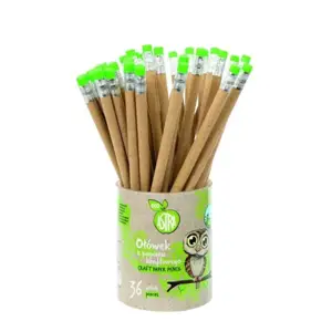 Ołówek z papieru kraft z gumką ASTRA ECO