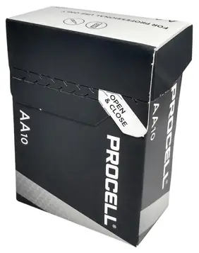 Alkaliczne Duracell AA to uniwersalne baterie do skutecznego zasilania urządzeń używanych codziennie. Pakowane w kartoniku po 10 szt.

