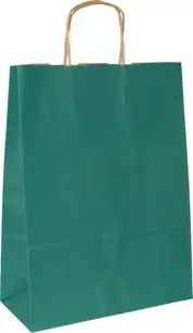 Torba pap. klockowa KOLOR 24/10/32 1szt skrętne ucho CIEMNO ZIELONA