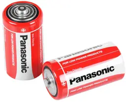 Bateria Panasonic R14 C cynkowo-węglowa, rozmiar C, do urządzeń niskoprądowych, opakowanie 2 sztuk.