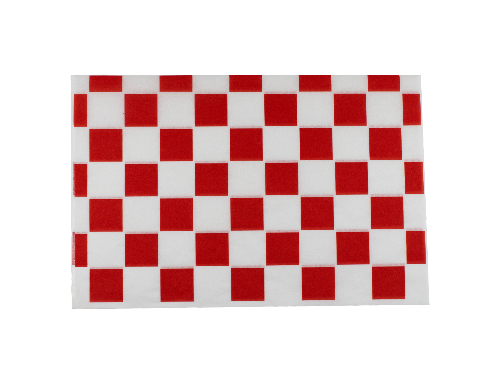 Papier do pakowania burgerów ze wzorem szachownicy w kolorze czerwonym i białym, format 300x400 mm