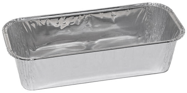 Foremka aluminiowa prostokątna R196P 985ml do pieczenia i pakowania wyrobów cukierniczych.
