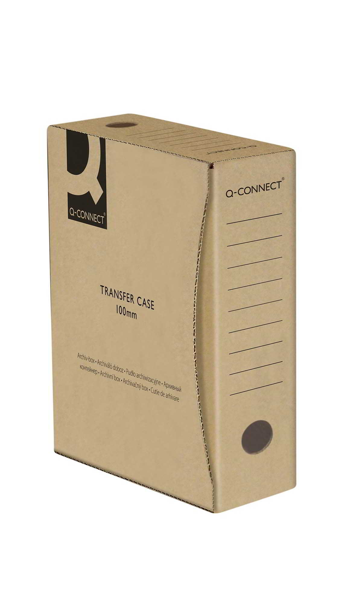 Idealne do przechowywania dokumentów w formacie A4, wykonane ze sztywnej tektury falistej. posiada oczko grzbietowe. Funkcjonalny system zamykania i miejsce na opis zawartości. Szerokość grzbietu: 10cm.