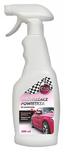 Odświeżacz powietrza CAR PREMIUM do samochodu 500 ml w sprayu, opakowanie różowe.