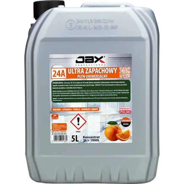 JAX Płyn uniwersalny cytrusowy 24A 5L ultra zapachowy