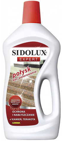 Płyn SIDOLUX nabłyszcz. kamień\ter. 0,5L *Nabłyszcza i odświeża podłogi bez konieczności polerowania
*Zabezpiecza powierzchnię przed uszkodzeniami mechanicznymi
*Tworzy ochronną i antypoślizgową powłokę
*Zapobiega szybkiemu gromadzeniu się brudu
*idealny do mycia powierzchni w...