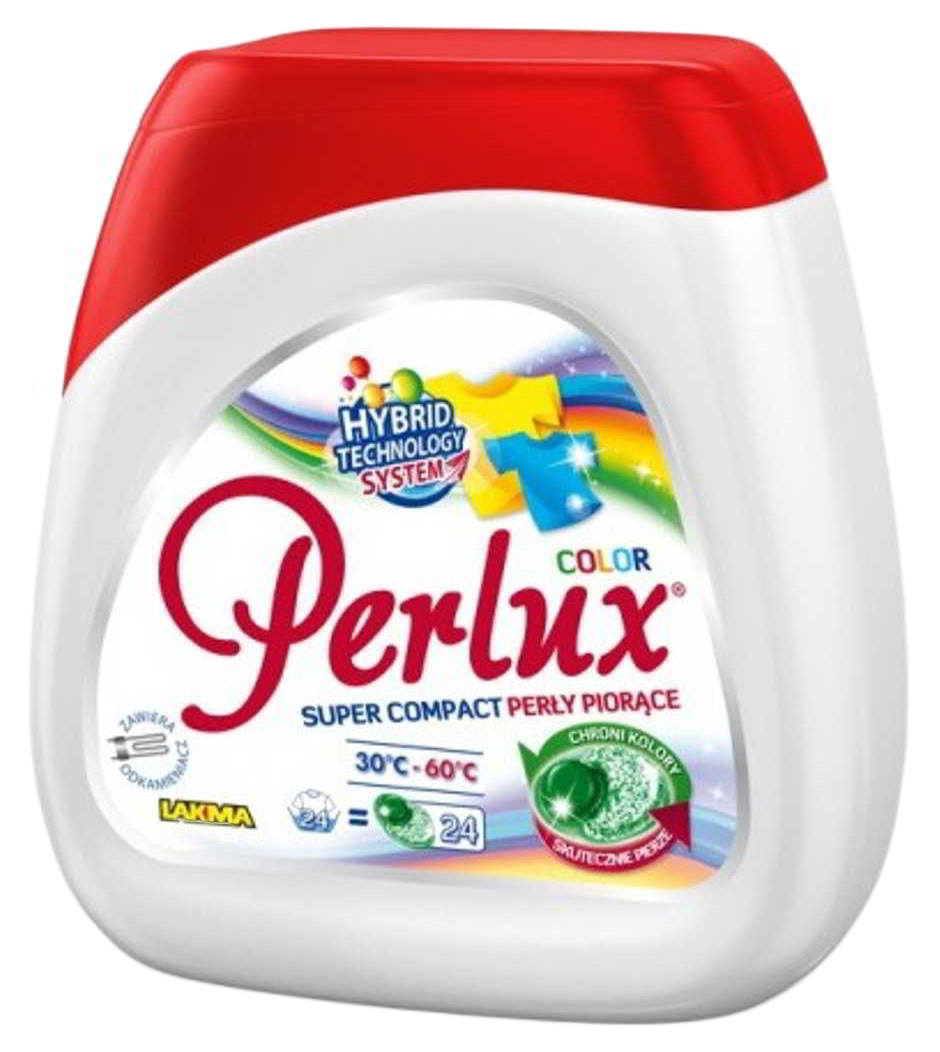 PERLUX kapsułki do prania 24szt. KOLOR Perlux kapsułki do prania COLOR 24 sztuki w opakowaniu, preparat do prania kolorowych ubrań.