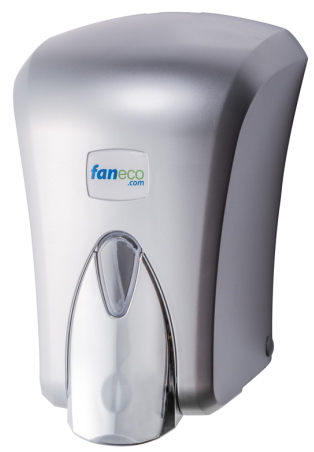 Dozownik mydła, pojemność: 1l. Okienko kontroli poziomu mydła w dozowniku, zamknięcie: kluczyk plastikowy.

   *Materiał: plastik ABS
   *Kolor: biało-szary
   *Pojemność: 1l
   *Kontrola: okienko do kontroli poziomu mydła w dozowniku
   *Zamknię...