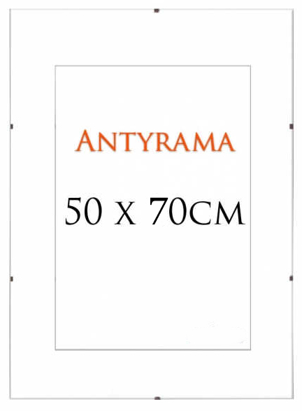 Antyrama 50x70 cm srebrna do oprawy plakatów i fotografii
