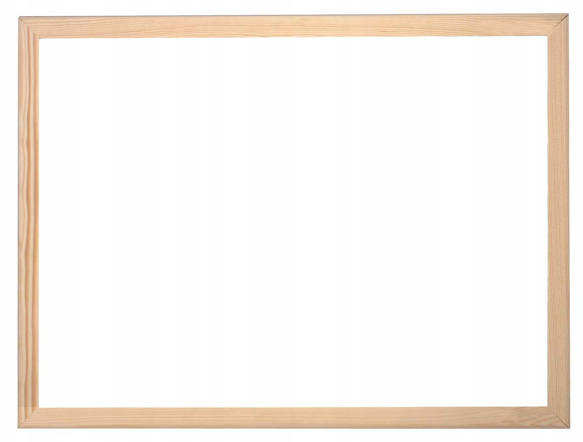 Tablica suchościeralna 40x60 cm w drewnianej ramie, magnetyczna, biała powierzchnia