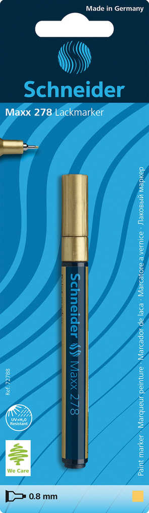 Marker z Farbą plakat.UNI PC-8K Czarny nr 24 Marker olejowy złoty do zdobienia, wymienna, okrągła, ścięta końcówka. Możliwosć pisania po gładkiej jak i chropowatej powierzchni. Bardzo silne przyleganie. Grubość lini pisania: 0,8mm.