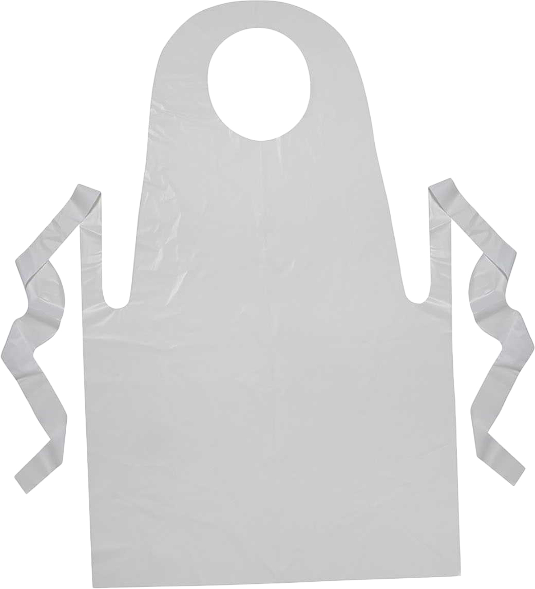 *Biały, ochronny, jednorazowy fartuch foliowy
   *Pozwala utrzymać czystość, chroni przed wodą, płynem i tłuszczem
   *Jest wymagany w zakładach przetwórstwa spożywczego
   *Przeznaczony do kontaktu z żywnością
   *Opakowanie: 50szt
   *Wymiary: 8...