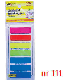 Zakładki indeksujące mix 7 kolorów, 25 sztuk, opakowanie plastikowe