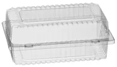 Pojemnik cukierniczy PET K-404 przezroczysty 11,5x18x8,5cm do ciast i wyrobów.